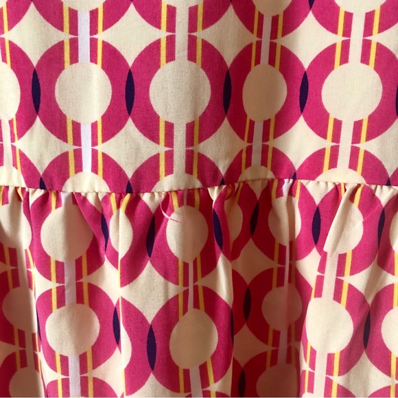 JODIFL Boho Shirt Dress Hot Pink Retro Pattern Cocktail Chic A Line Oversize - Picture 10 of 15